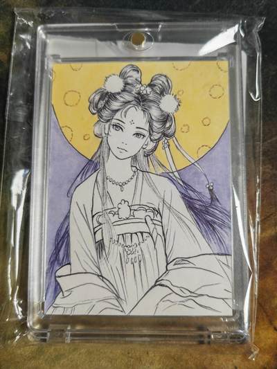 阳大大卡牌拍卖第90期（持续收拍品，周五晚上九点截拍，进群福利早知道） - 【手绘卡】卡联社 艺术家 豆 西游记 嫦娥