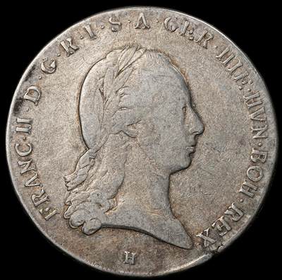 修遠堂世界钱币第一百期 - 1794年神罗-奥属尼德兰1泰勒大银币 29.24g，含银87.3%