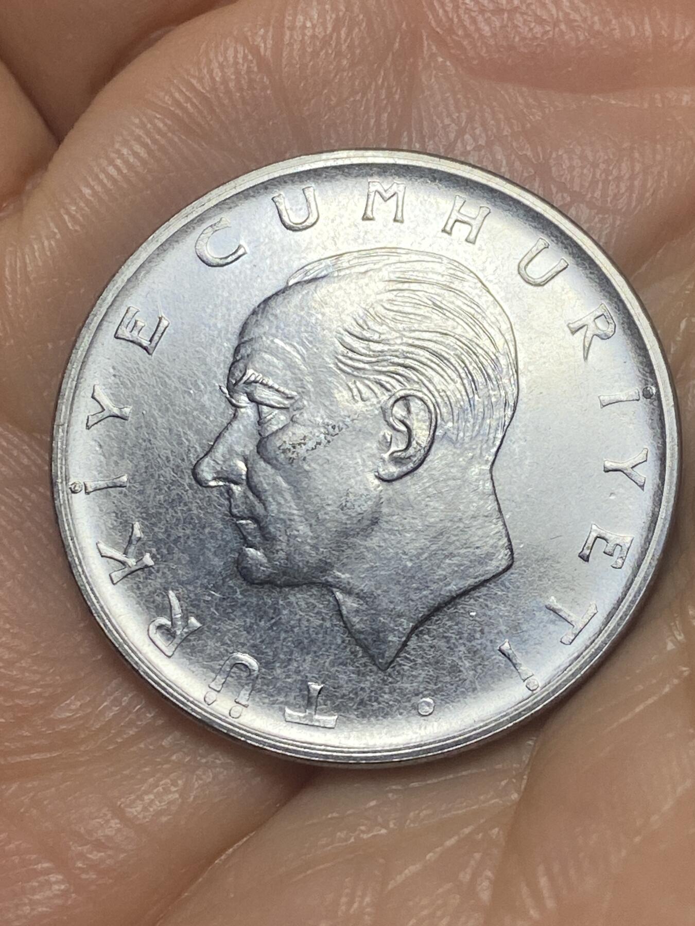 2026年第三场(总第一百七十二场）外国好品散币场(免佣金) 土耳其🇹🇷1976年1里拉(第五套第三版，7g减重版)