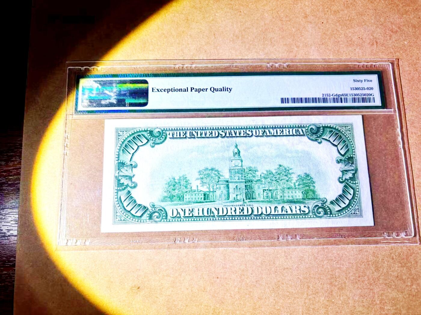 【Blue Auction】世界纸币精拍第771期——18级TOP拍卖/信誉/品质/专业/高效💫 美国 1934年100美金  PMG65EPQ 老壳