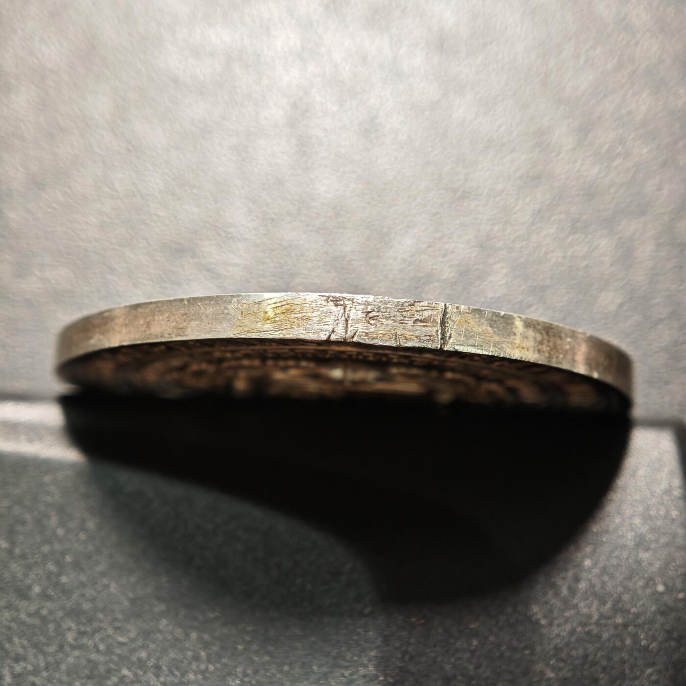 【德藏】世界币章拍卖第160期 1870年 奥地利恩斯地区皇家农业协会创立表彰奖章纪念银章 设计精美 吊环去除 直径约：39.3mm；重约：24.9g