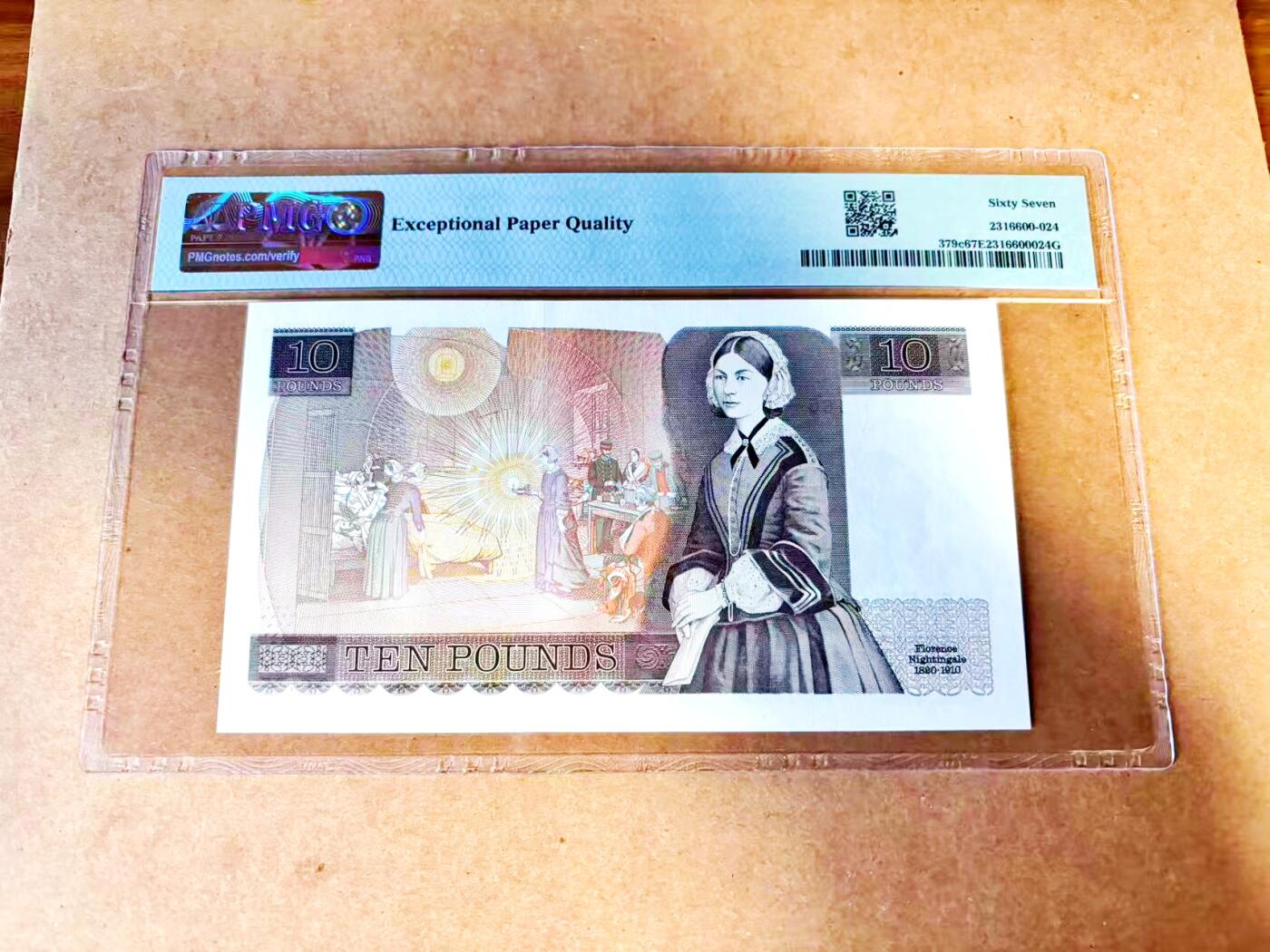 【Blue Auction】世界纸币精拍第771期——18级TOP拍卖/信誉/品质/专业/高效💫 【无47】英国 D序列 1984-86年10镑 PMG67EPQ 高分