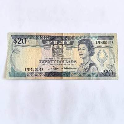 各国外币第106期 无佣金 - 斐济20元尾48（签名3）