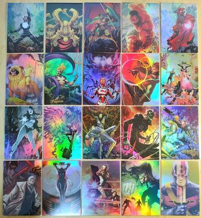 龙虎卡牌-七零场，2026首场，全场包邮！！（无佣金，周六结拍，欢迎送拍） - 彩闪20张 美漫卡牌 漫威+DC两大阵营的超级英雄 (卡背是人物详情介绍)