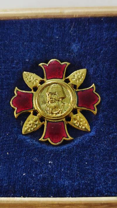 东亚勋章徽章主题拍卖5 - 军人伤夷记章(战伤)(极罕见战后版 镀金完美)