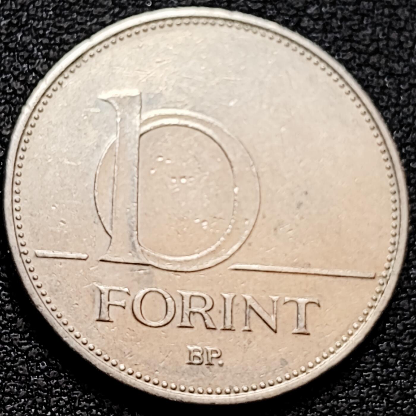 泉币菌-第160场-新年第三场 精品福利场 匈牙利10福利铜镍硬币 2001年 24.8毫米 6.1克