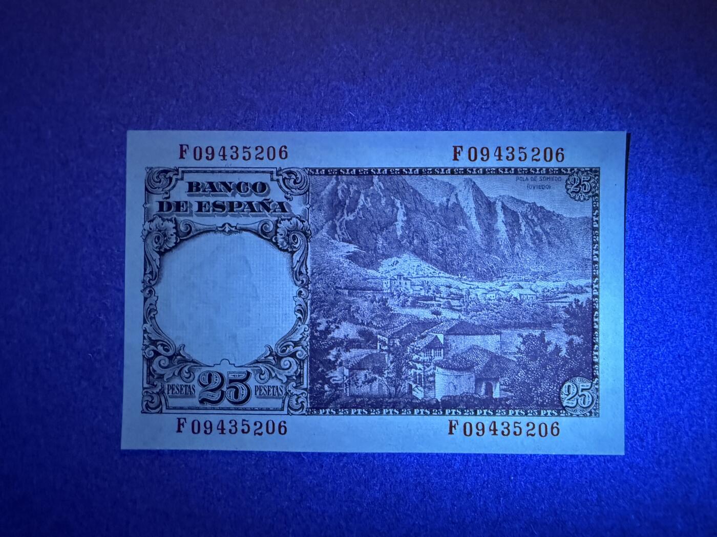 《艾美收藏》第227期-1.3周六外币黄金场-马年首拍 西班牙25比塞塔 UNC 1946年老版本