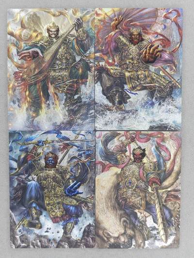 龙虎卡牌-七零场，2026首场，全场包邮！！（无佣金，周六结拍，欢迎送拍） - 冷烫粗闪4张 卡德曼 大西几-四大天王一套