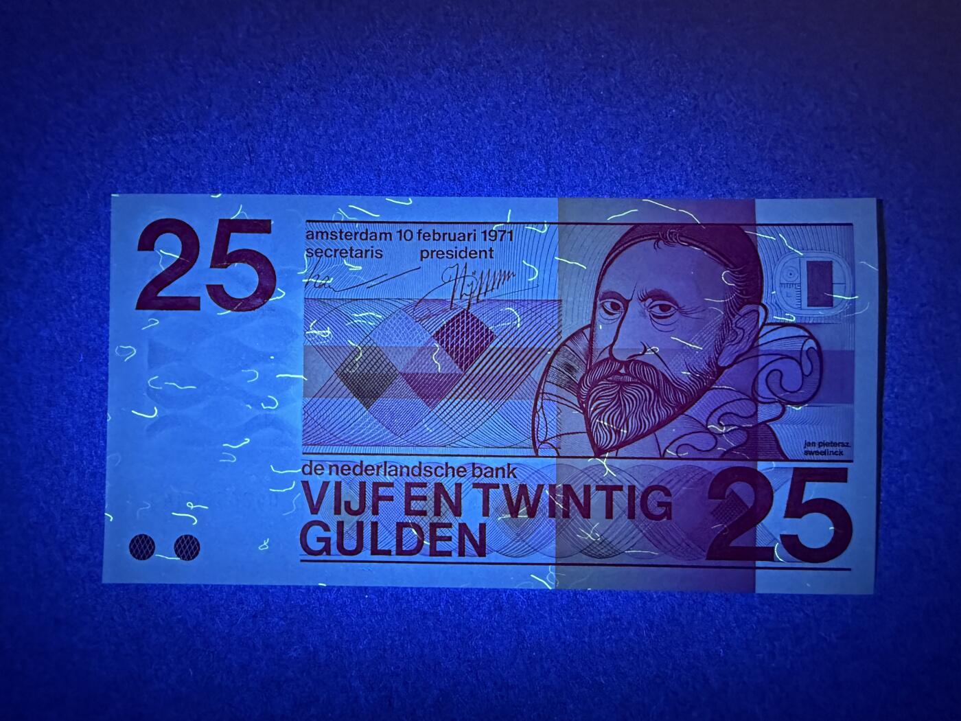 《艾美收藏》第227期-1.3周六外币黄金场-马年首拍 荷兰25盾 UNC 人像版