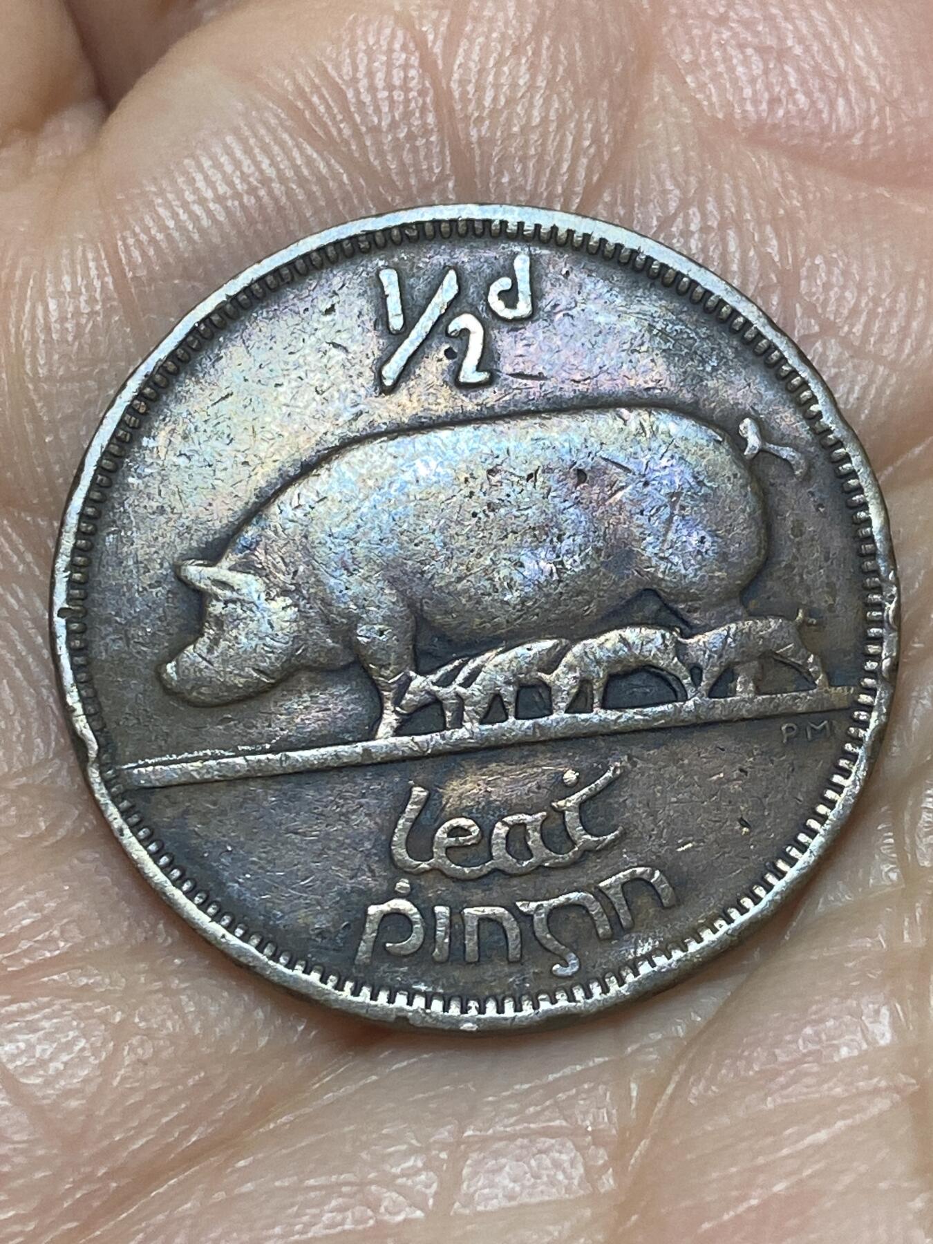 2026年第三场(总第一百七十二场）外国好品散币场(免佣金) 爱尔兰1928年1/2便士(英辖自由邦时期，首发年)