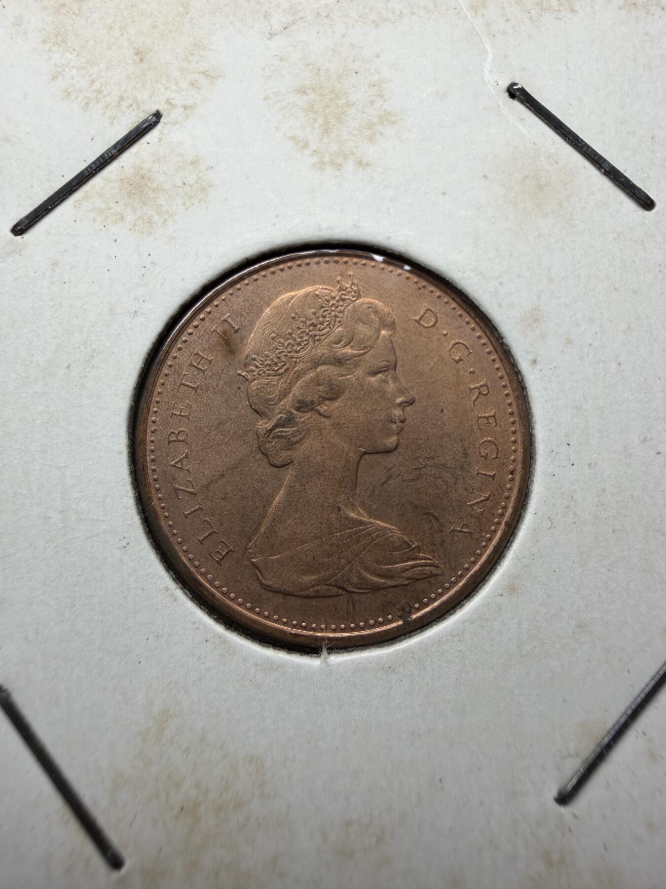 2025年集古藏今外币拍卖第十一期-第7场—（总第297拍），可以寄存60天，满160元包邮。 1967年加拿大一分