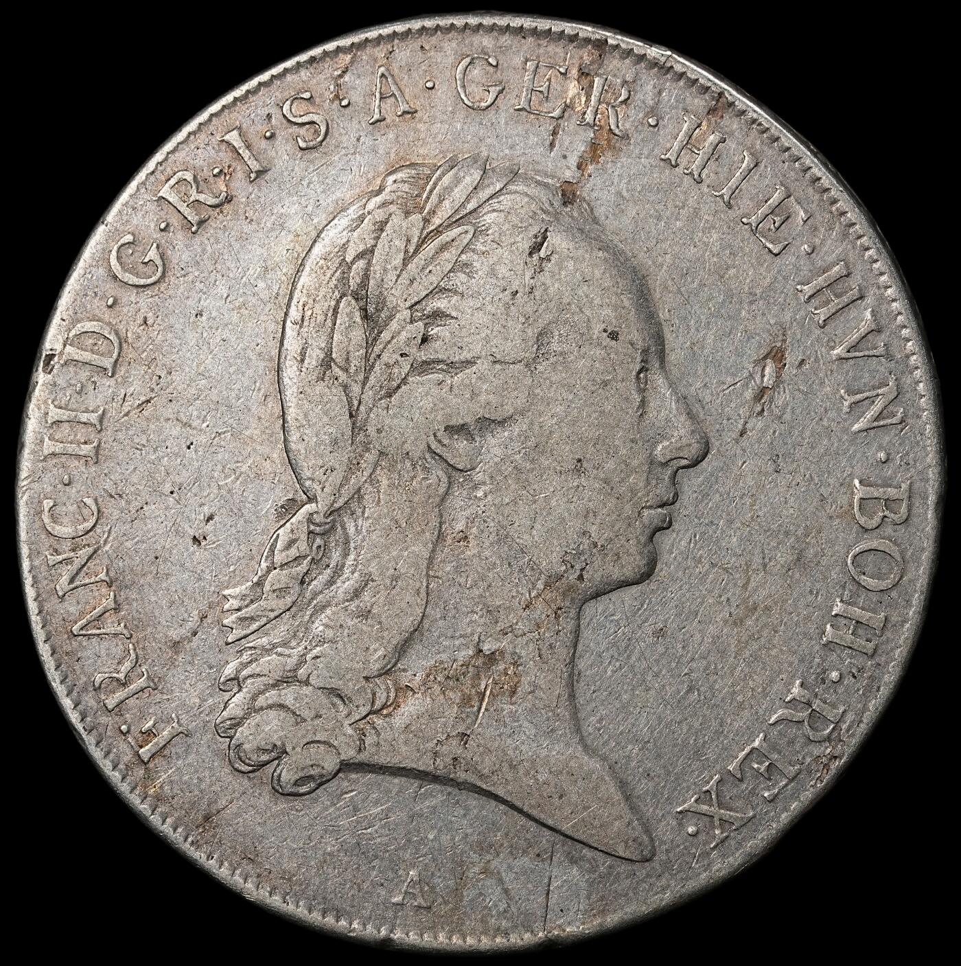 修遠堂世界钱币第一百期 1793年神罗-奥属尼德兰1泰勒大银币 29.35g，含银87.3%