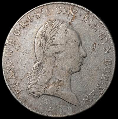 修遠堂世界钱币第一百期 - 1793年神罗-奥属尼德兰1泰勒大银币 29.35g，含银87.3%