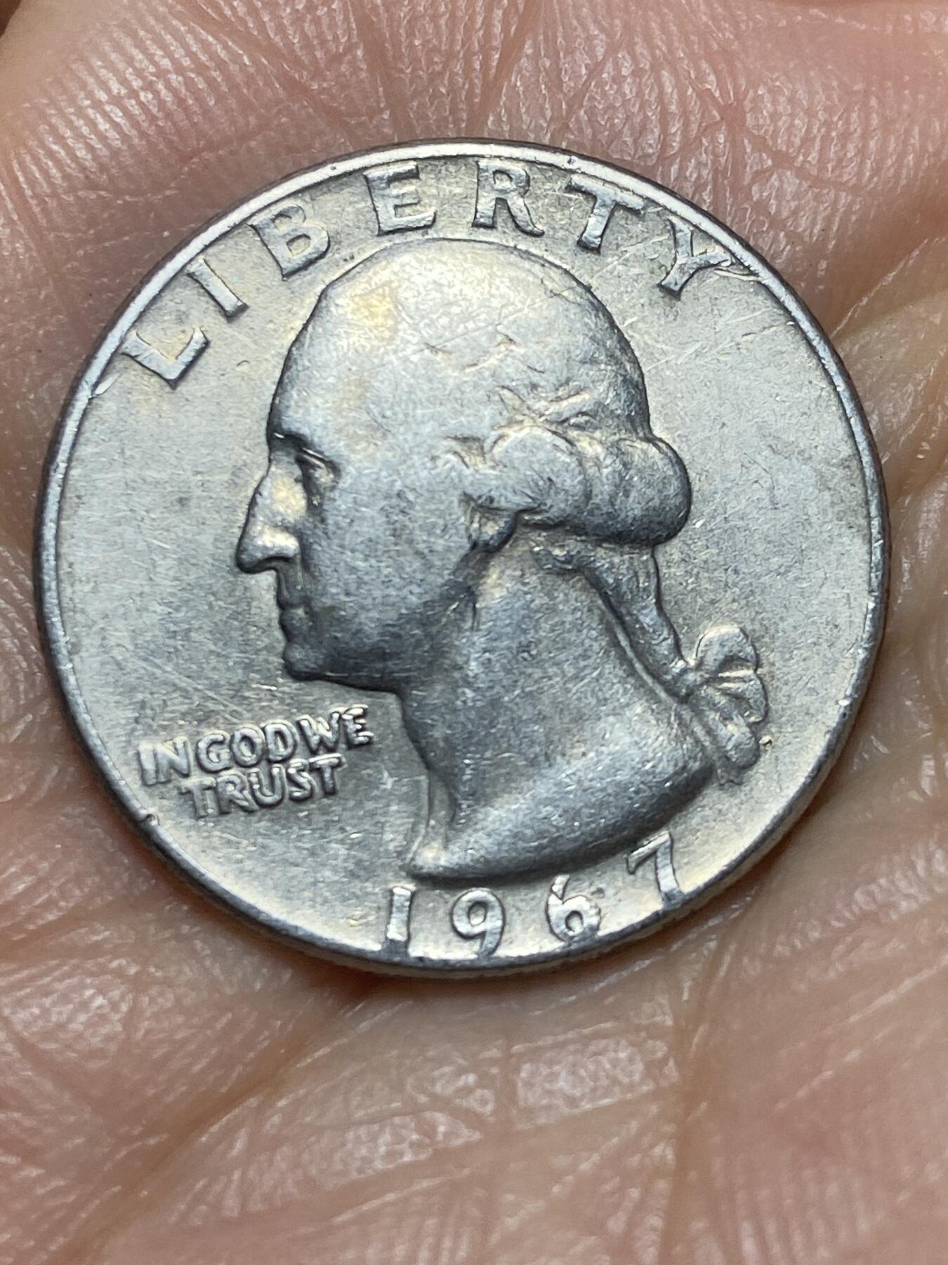 2026年第三场(总第一百七十二场）外国好品散币场(免佣金) 美国🇺🇸1967年1/4美元(华盛顿1/4元第二版，无标版)