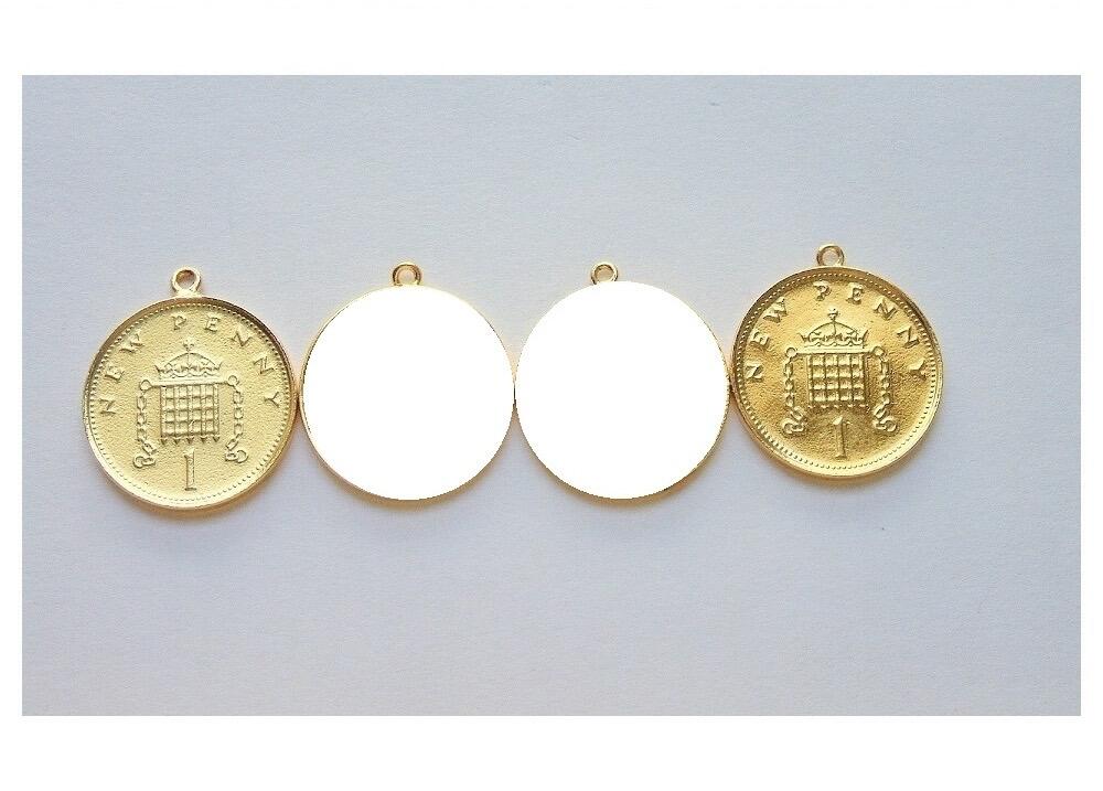 【旋风钱币】1月10日19:00准时开拍 精美欧洲币章、银币银章、第三帝国钱币等 全场包邮！ 2枚一起 纯手工 英国伊丽莎白二世青年像 镀金高浮雕精制币章吊坠 20MM