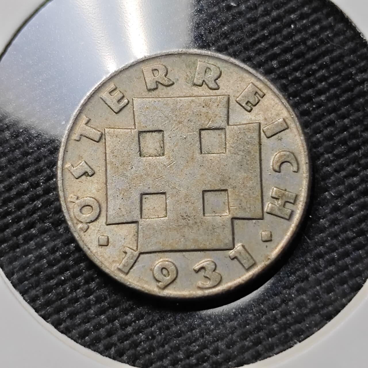 KK钱币收藏小铺  第383期  2月预留时间 周末发货  1931奥地利5格罗申镍币