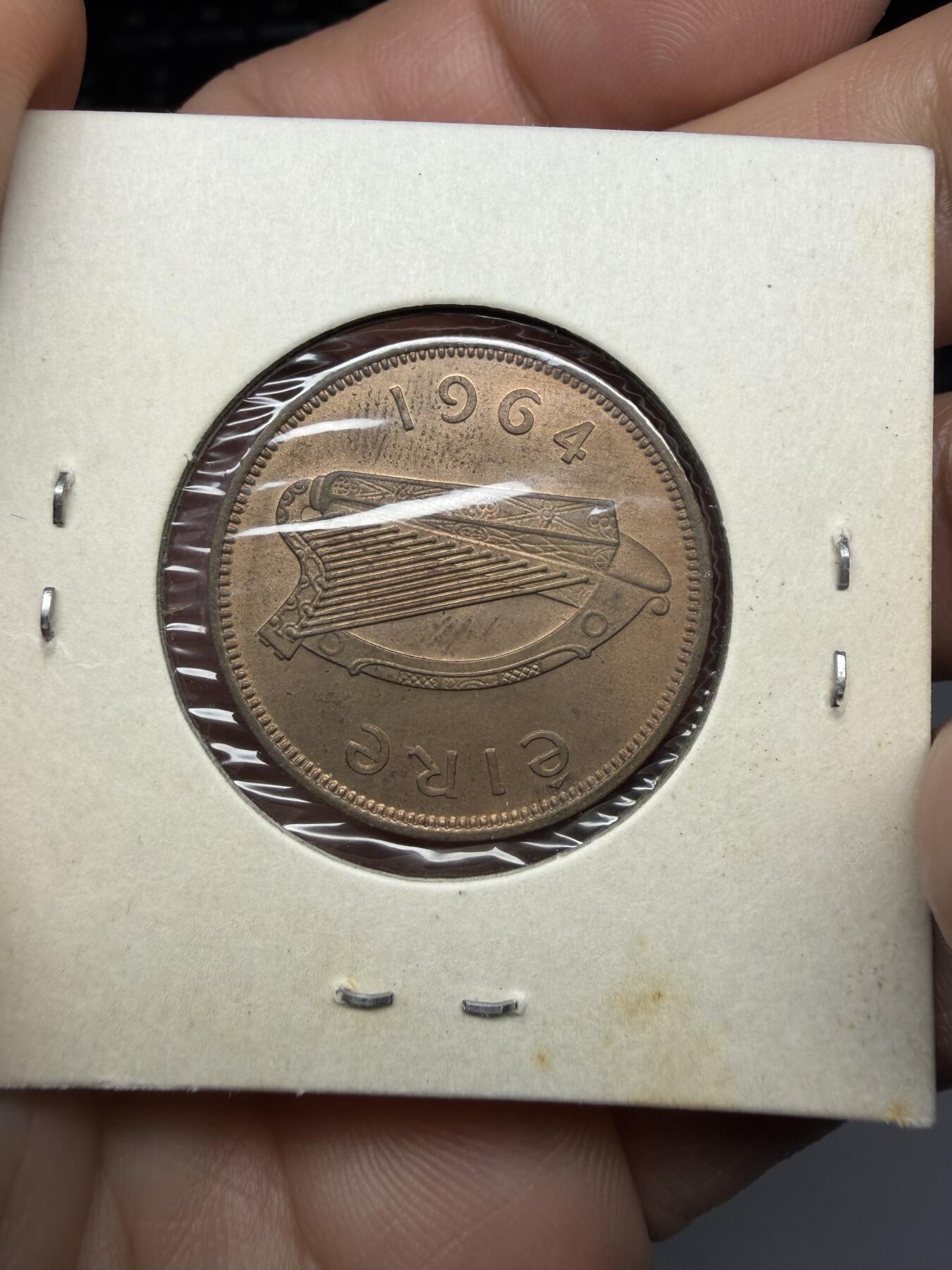 2025年集古藏今外币拍卖第十一期-第7场—（总第297拍），可以寄存60天，满160元包邮。 1964年爱尔兰1/2便士