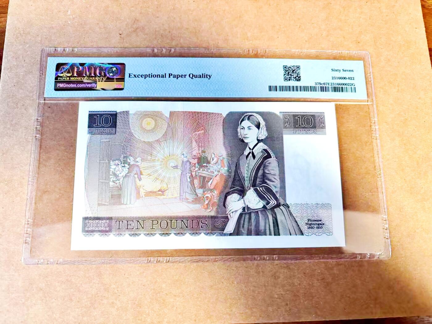 【Blue Auction】世界纸币精拍第771期——18级TOP拍卖/信誉/品质/专业/高效💫 【无47】英国 D序列 1984-86年10镑 PMG67EPQ 高分