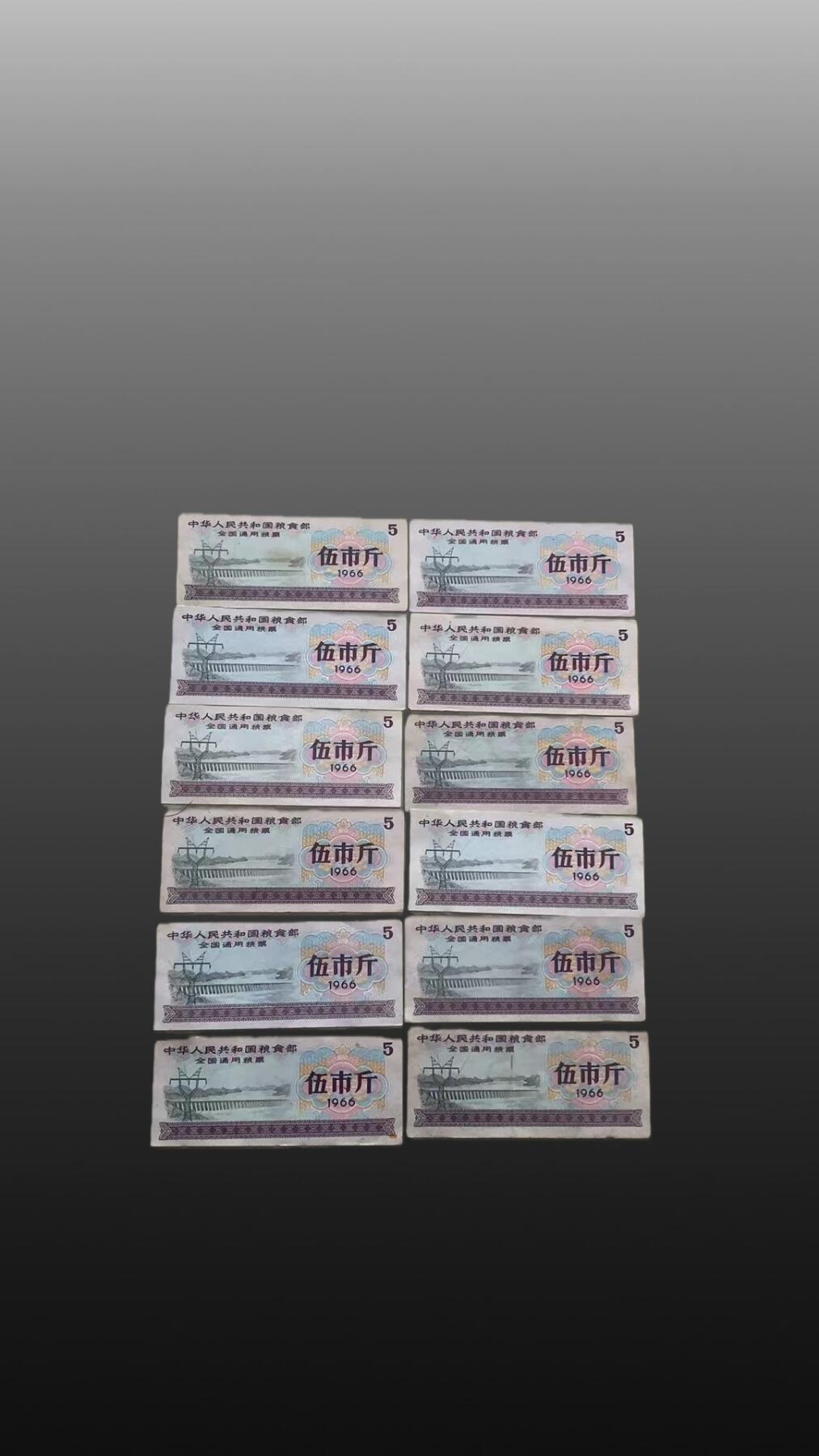 程曦曙光-安欣 1966全国粮票20张