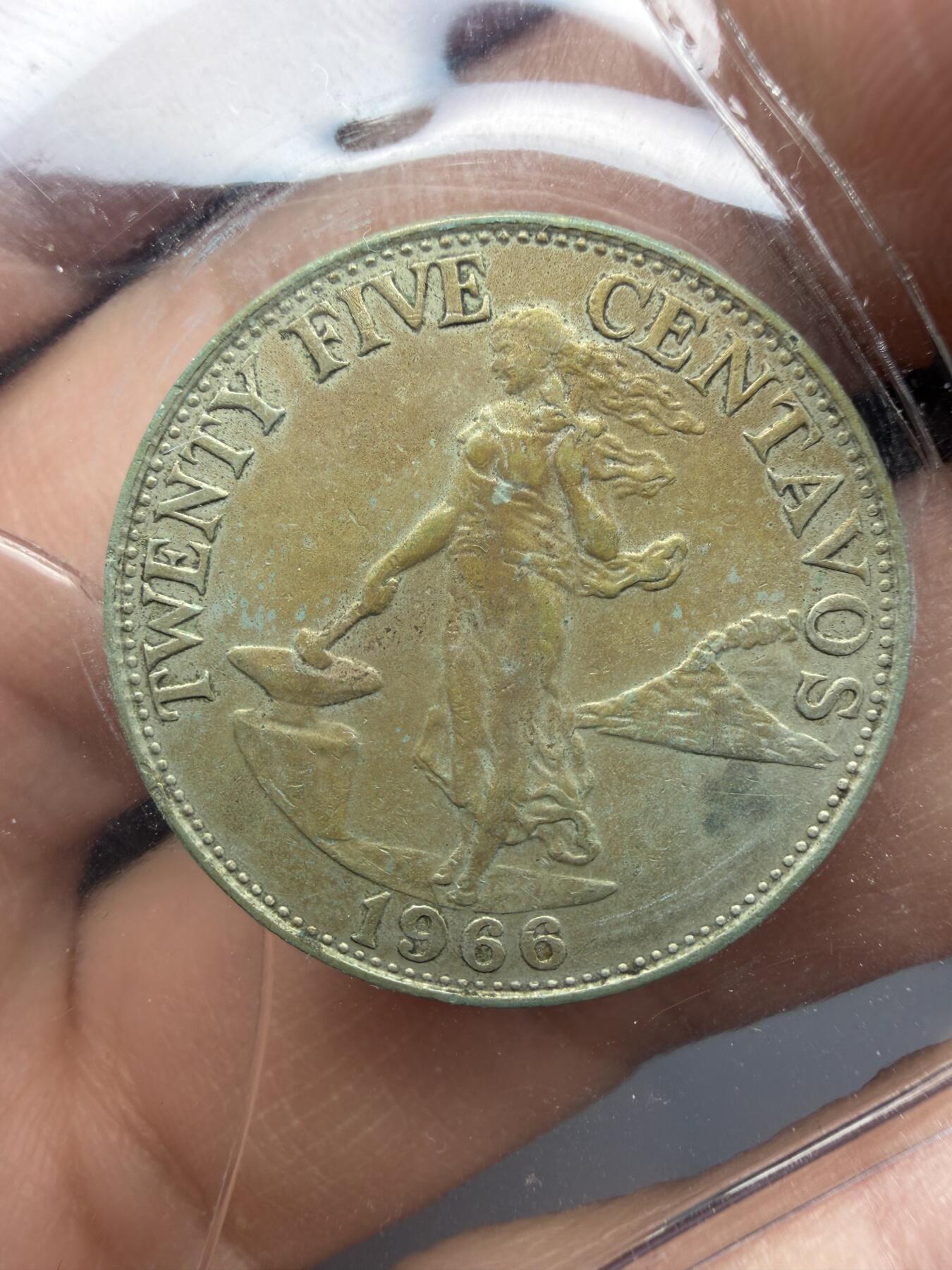 2025年集古藏今外币拍卖第十一期-第7场—（总第297拍），可以寄存60天，满160元包邮。 1966年菲律宾25分