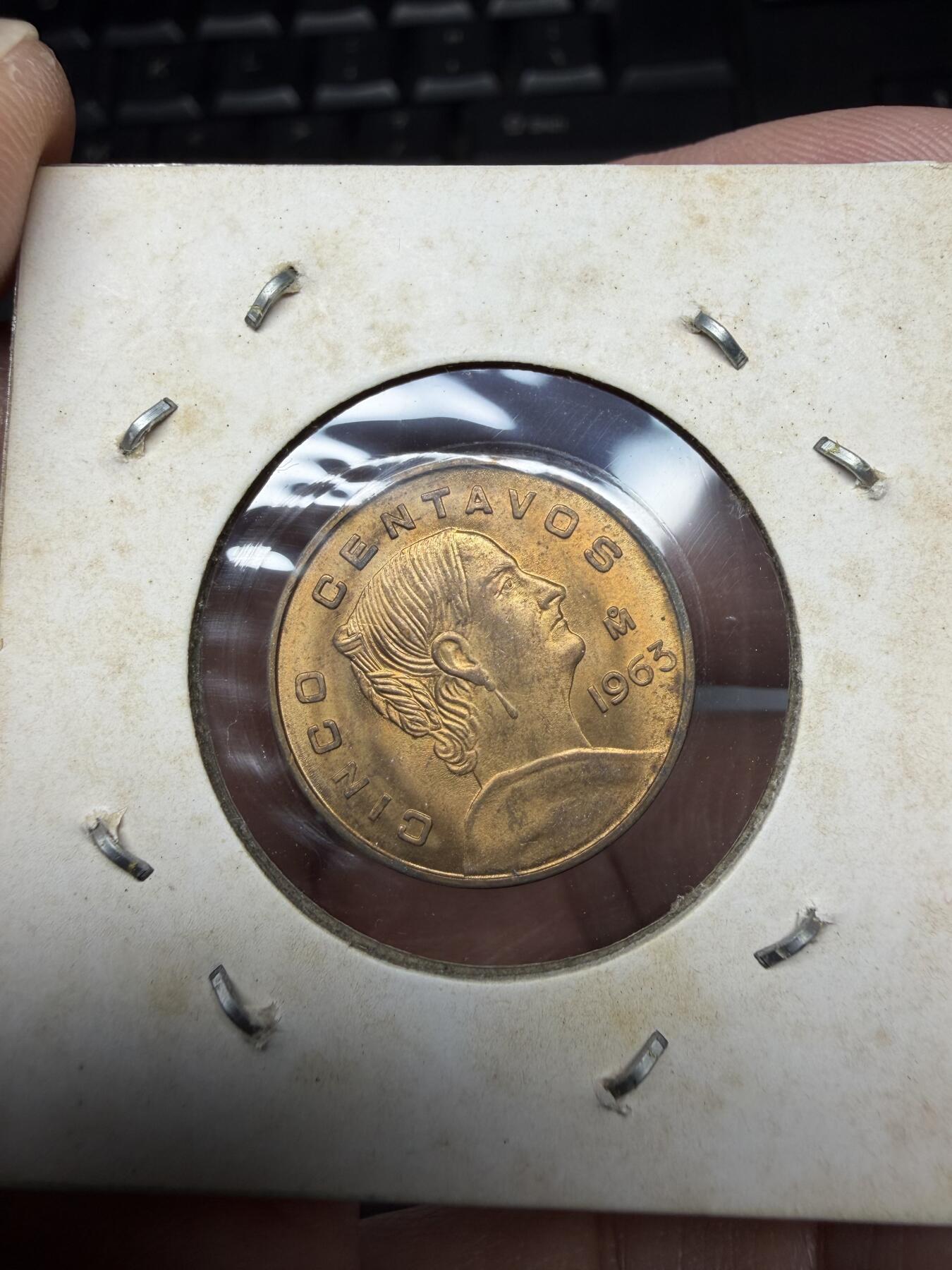 2025年集古藏今外币拍卖第十一期-第7场—（总第297拍），可以寄存60天，满160元包邮。 1963年墨西哥5分