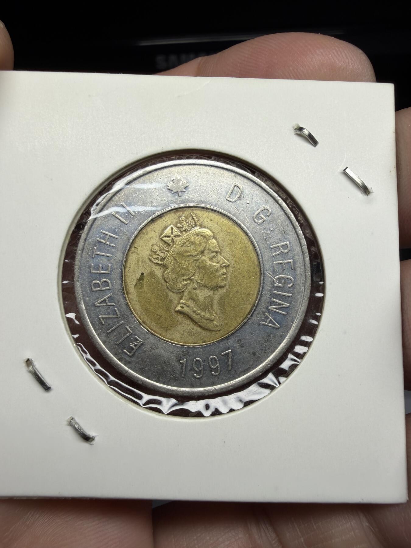 2025年集古藏今外币拍卖第十一期-第7场—（总第297拍），可以寄存60天，满160元包邮。 1997年加拿大2元