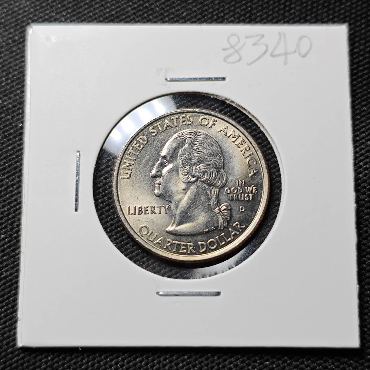 KK钱币收藏小铺  第383期  2月预留时间 周末发货  美国25分纪念币 好品