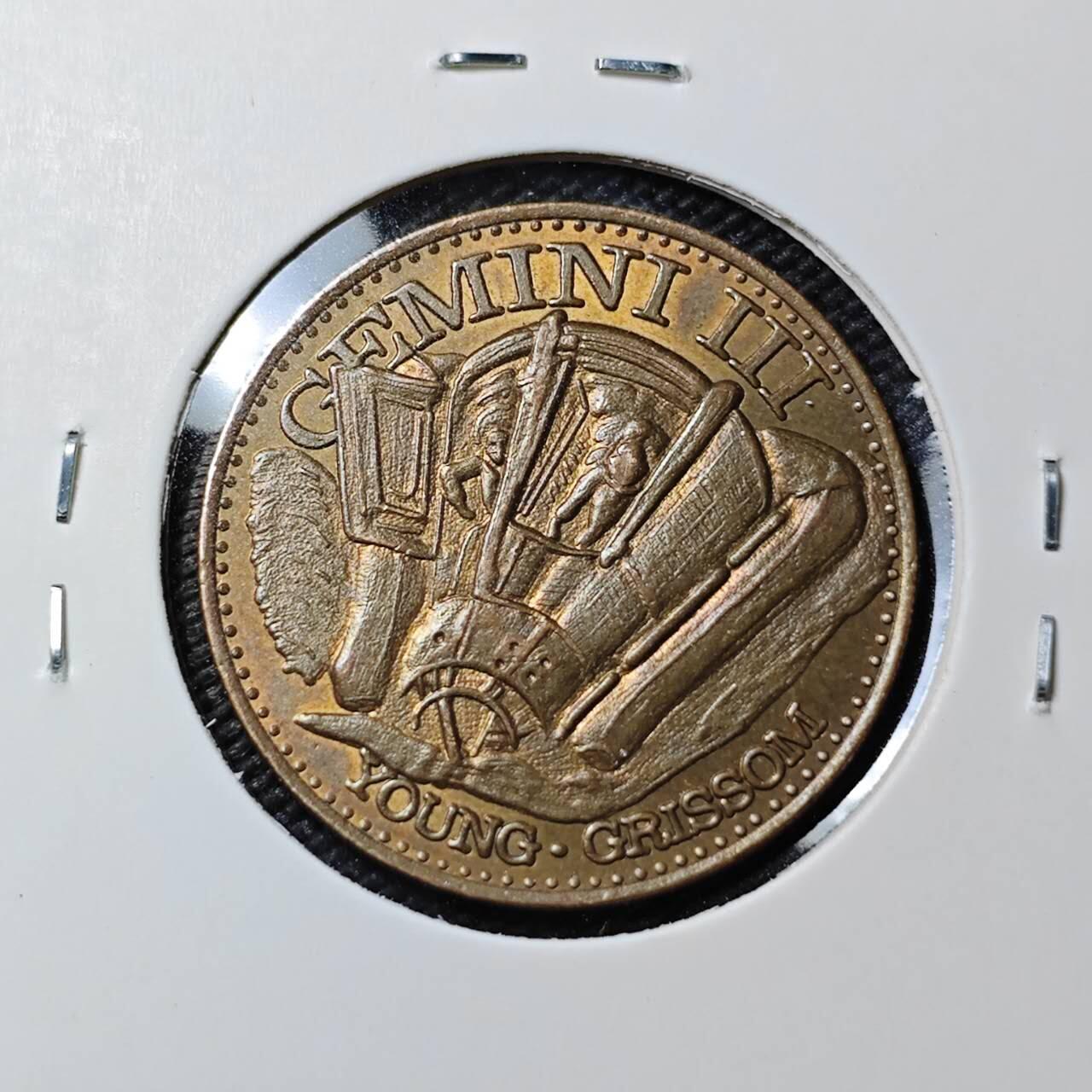 KK钱币收藏小铺  第383期  2月预留时间 周末发货  美国航天纪念铜章