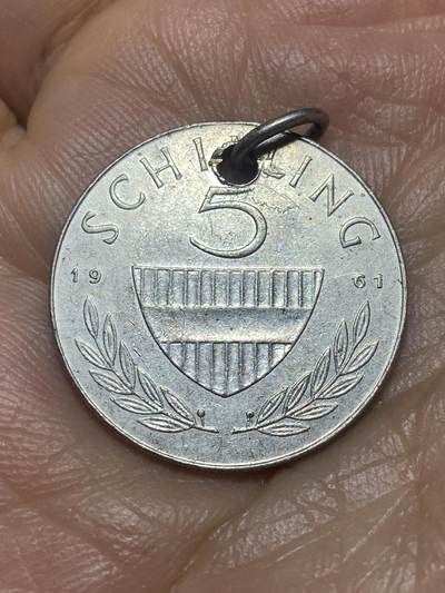 2026年第三场(总第一百七十二场）外国好品散币场(免佣金) - 打孔穿环–奥地利🇦🇹1961年5先令银币(二战后共和国时期，第二版，640银)