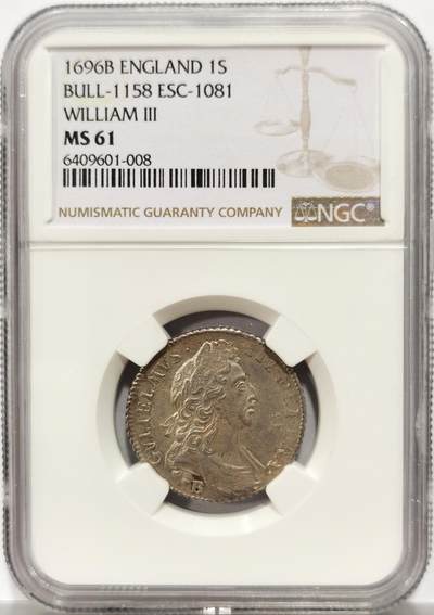 博洋堂“岁启嘉年”2026新年精品大拍专场暨第155期（全场包邮） - NGC MS61 英国1696年威廉三世1先令银币
