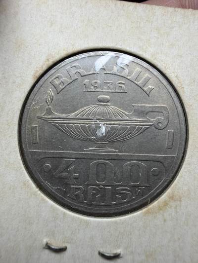 2025年集古藏今外币拍卖第十一期-第7场—（总第297拍），可以寄存60天，满160元包邮。 1936年巴西400瑞斯