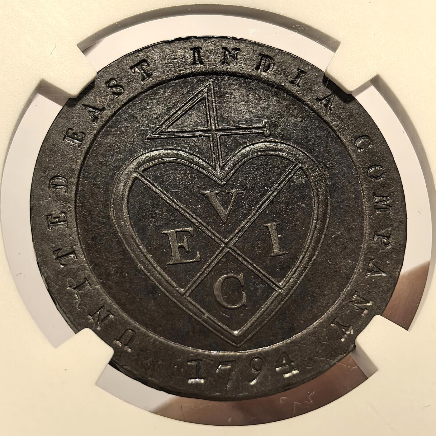 博洋堂“岁启嘉年”2026新年精品大拍专场暨第155期（全场包邮） NGC PF64BN 印度马德拉斯邦1794年精制1/48卢比