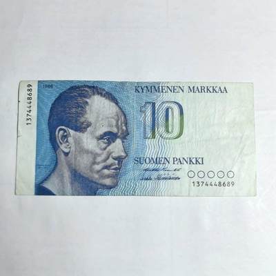 各国外币第106期 无佣金 - 芬兰10马克尾89（签名5）