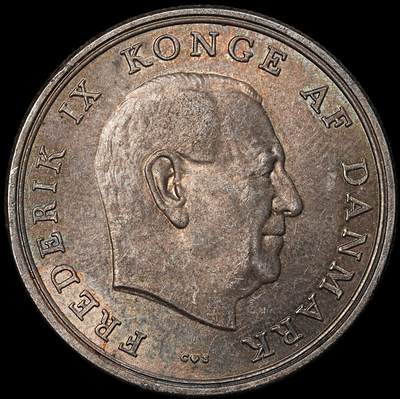 修遠堂世界钱币第一百期 - 1964年丹麦安妮公主结婚纪念5克朗银币 17g，含银80%