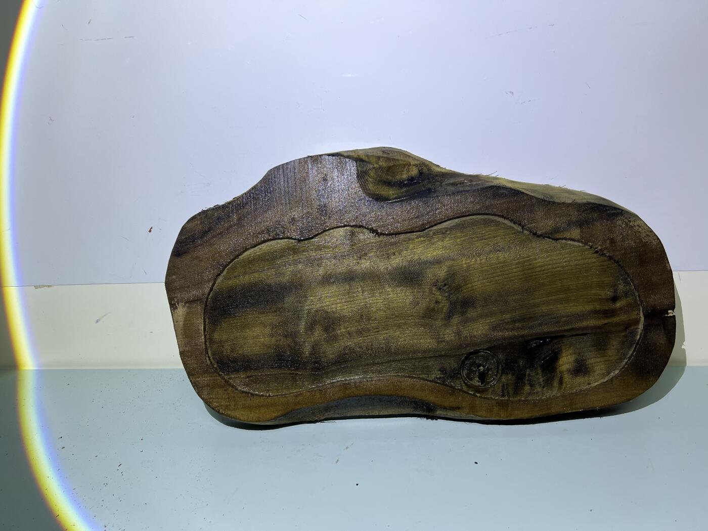 零元拍： 1231-3金丝楠 茶盘，尺寸约515/240/290/厚40MM，满果香，满金丝满水波，未上漆上蜡。重量约4.5公斤