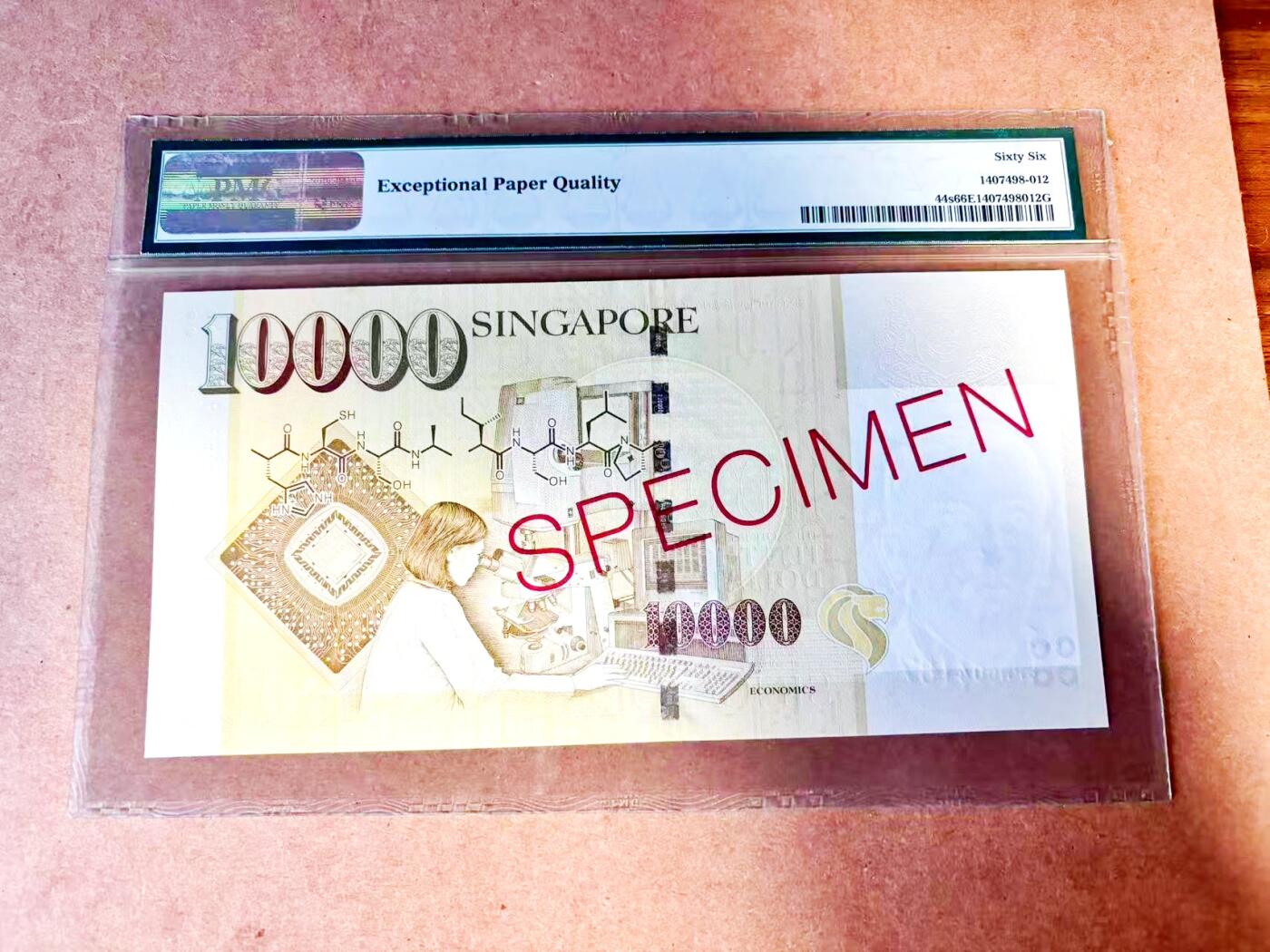 【Blue Auction】世界纸币精拍第771期——18级TOP拍卖/信誉/品质/专业/高效💫 新加坡 1999年10000元 PMG66EPQ 样钞 最高值 老壳  