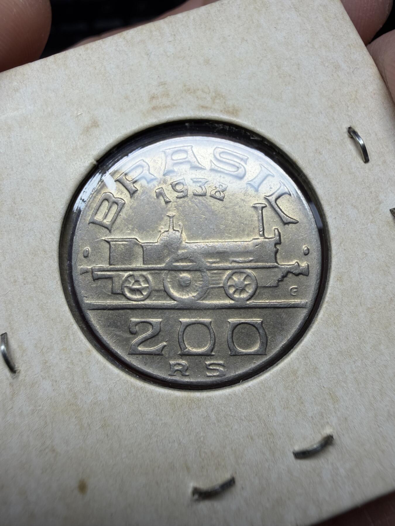 2025年集古藏今外币拍卖第十一期-第7场—（总第297拍），可以寄存60天，满160元包邮。 1938年巴西200瑞斯