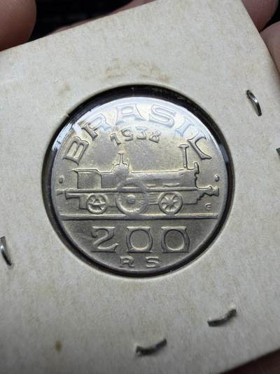 2025年集古藏今外币拍卖第十一期-第7场—（总第297拍），可以寄存60天，满160元包邮。 1938年巴西200瑞斯