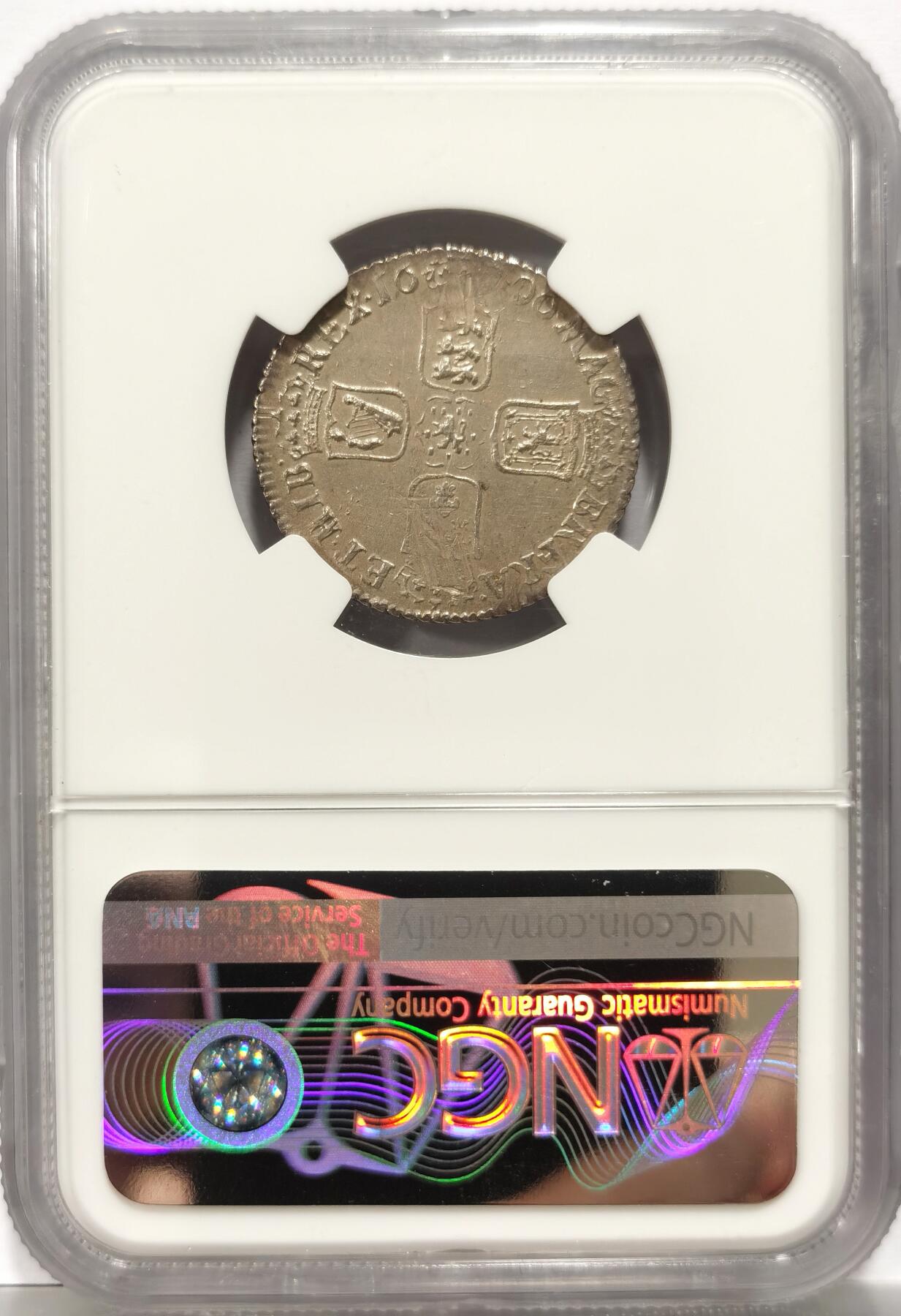 博洋堂“岁启嘉年”2026新年精品大拍专场暨第155期（全场包邮） NGC MS61 英国1696年威廉三世1先令银币