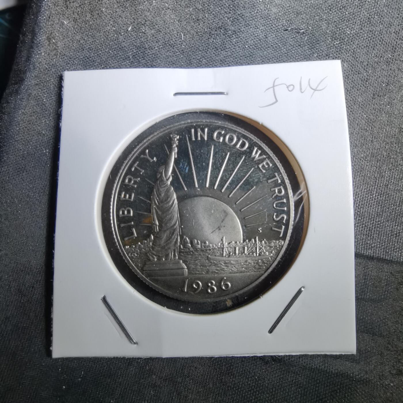 沼泽如烟--第950场 美国1986年半美元精制币纪念币