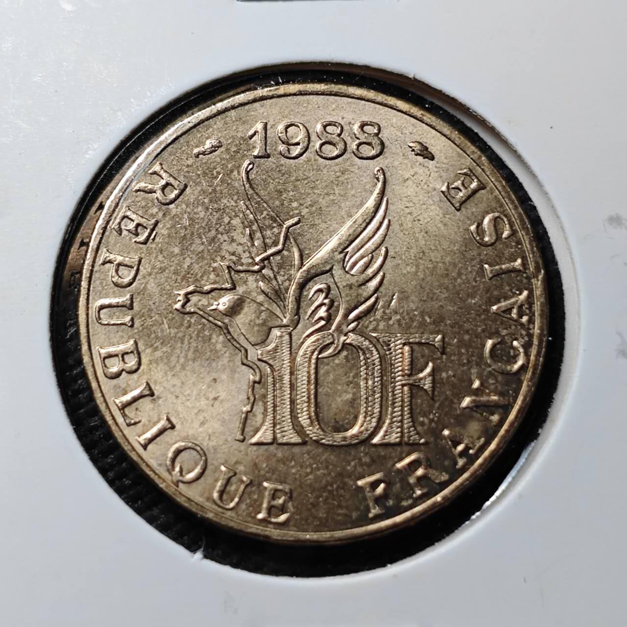 KK钱币收藏小铺  第383期  2月预留时间 周末发货  法国10法郎纪念币 好品