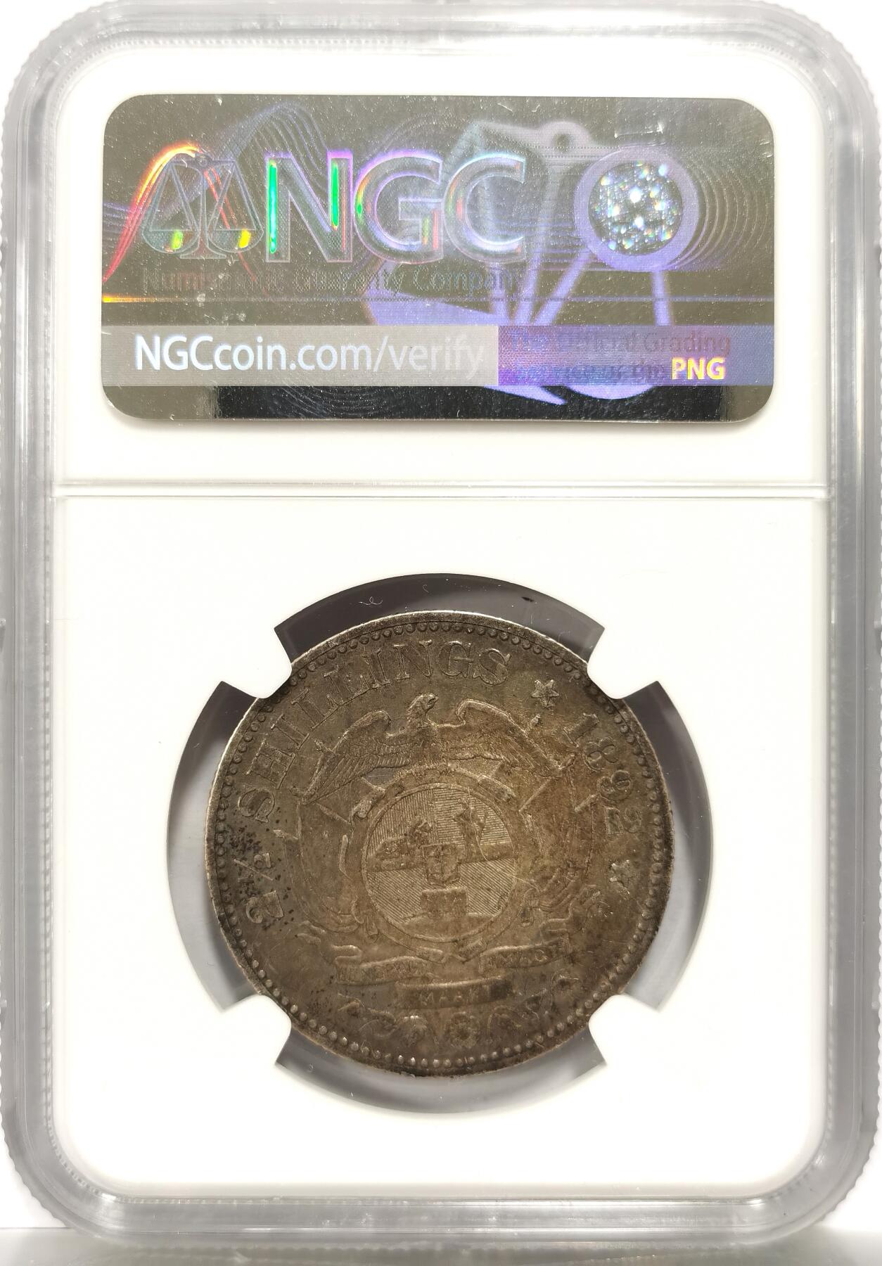 博洋堂“岁启嘉年”2026新年精品大拍专场暨第155期（全场包邮） NGC XF45 南非德兰士瓦1897年半克朗2.5先令银币 原味黑彩