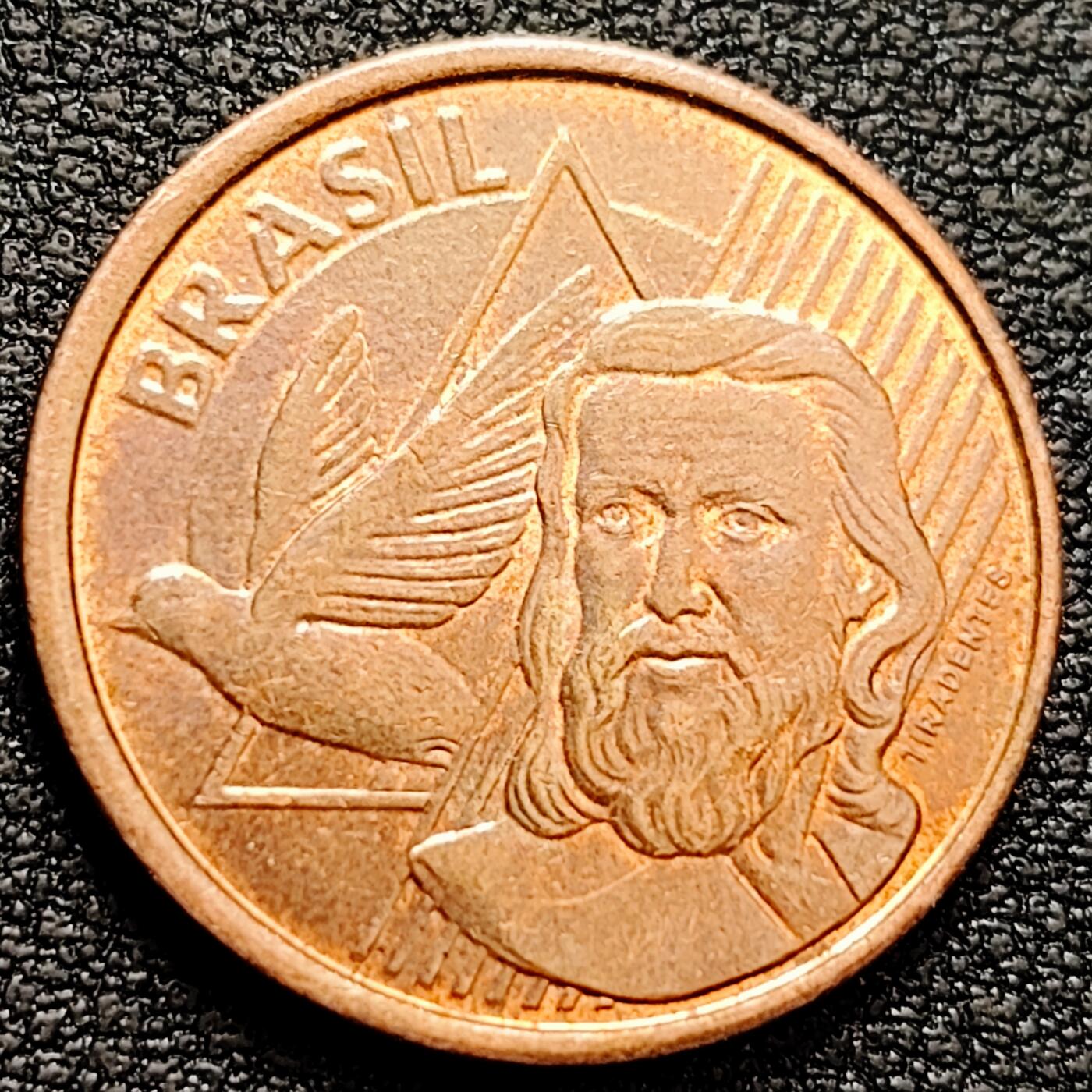 泉币菌-第160场-新年第三场 精品福利场 曼努埃尔 巴西5分钢镀铜币 直径22mm 美洲币