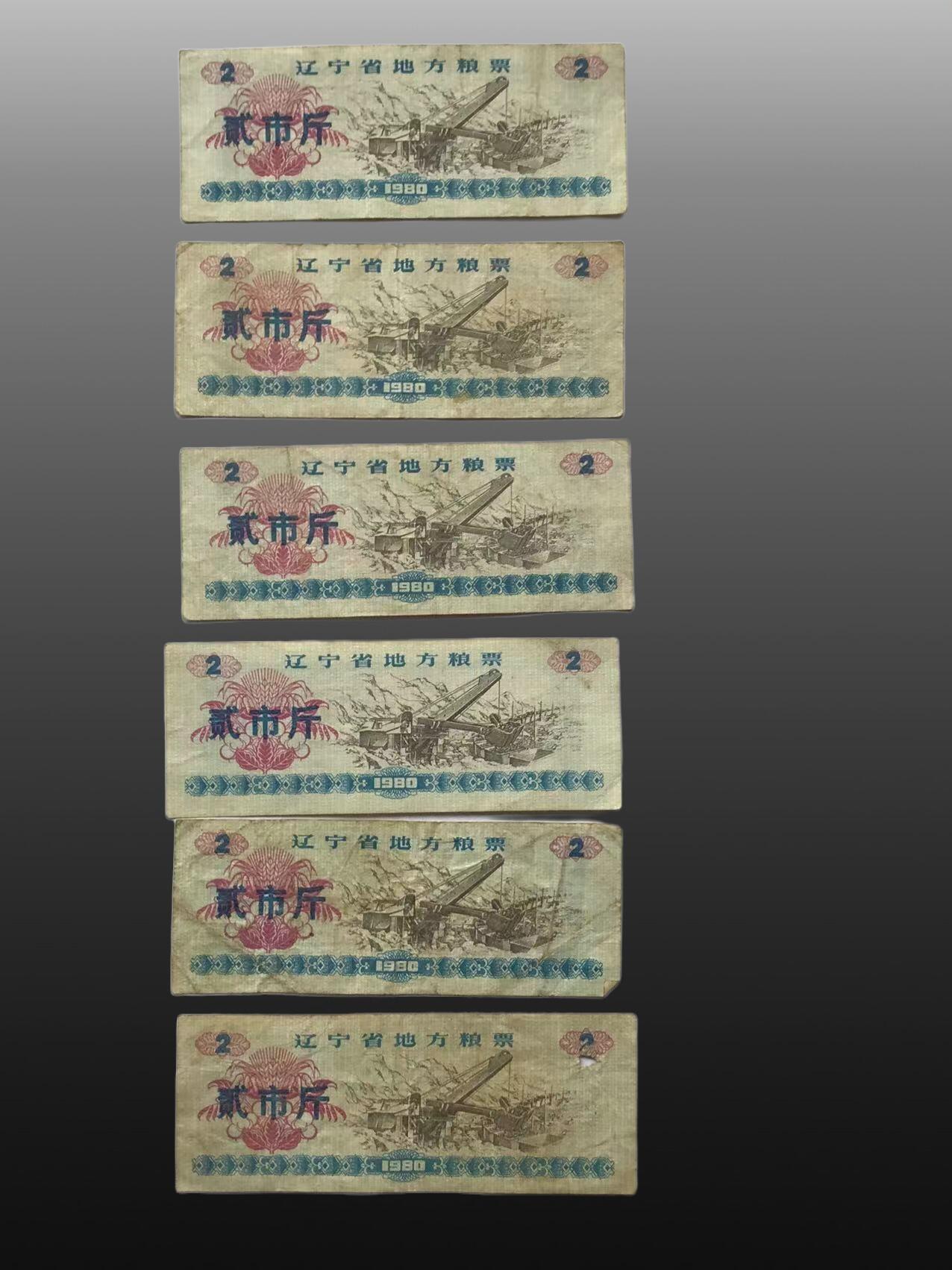 程曦曙光-安欣 粮票八十六张、53年一分纸币三百张