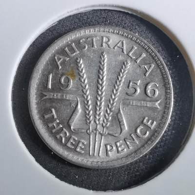 沼泽如烟--第950场 - 澳大利亚1956年3便士银币