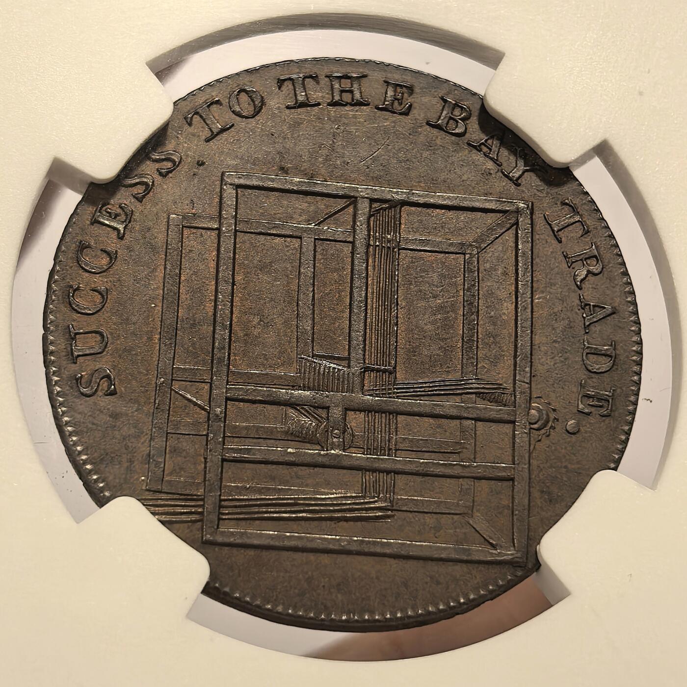 博洋堂“岁启嘉年”2026新年精品大拍专场暨第155期（全场包邮） NGC MS64 英国1794年艾塞克斯郡 科尔切斯特 城堡半便士代用币