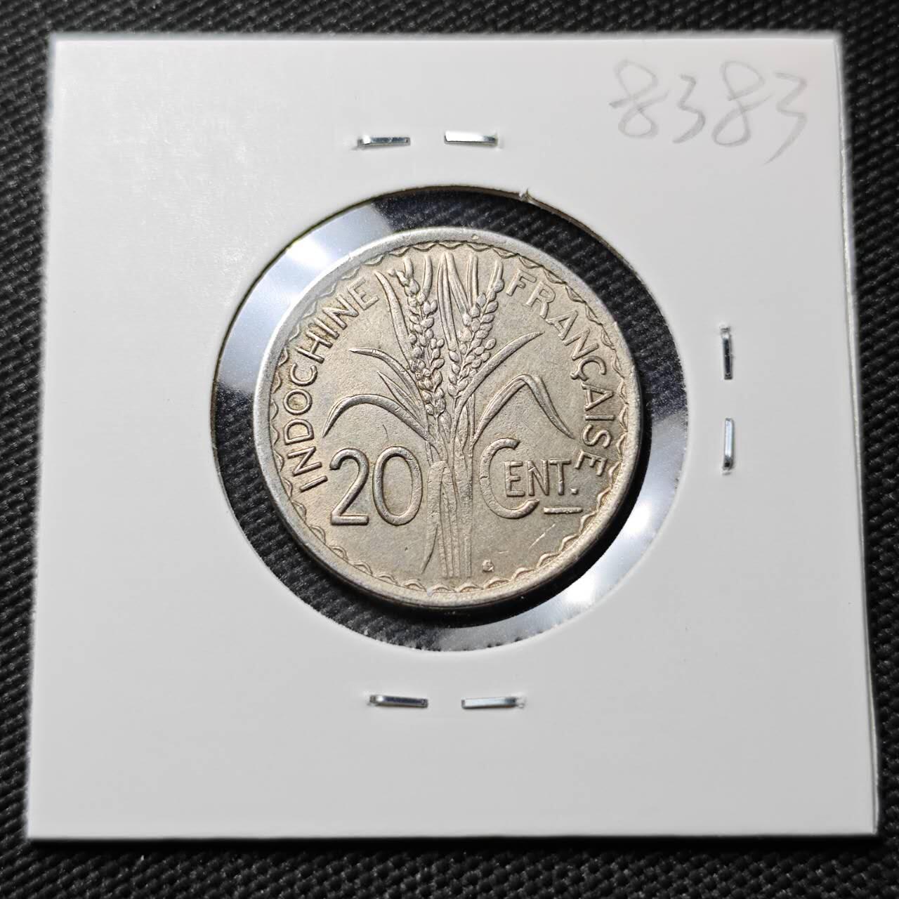 KK钱币收藏小铺  第383期  2月预留时间 周末发货  1941法属印支20分