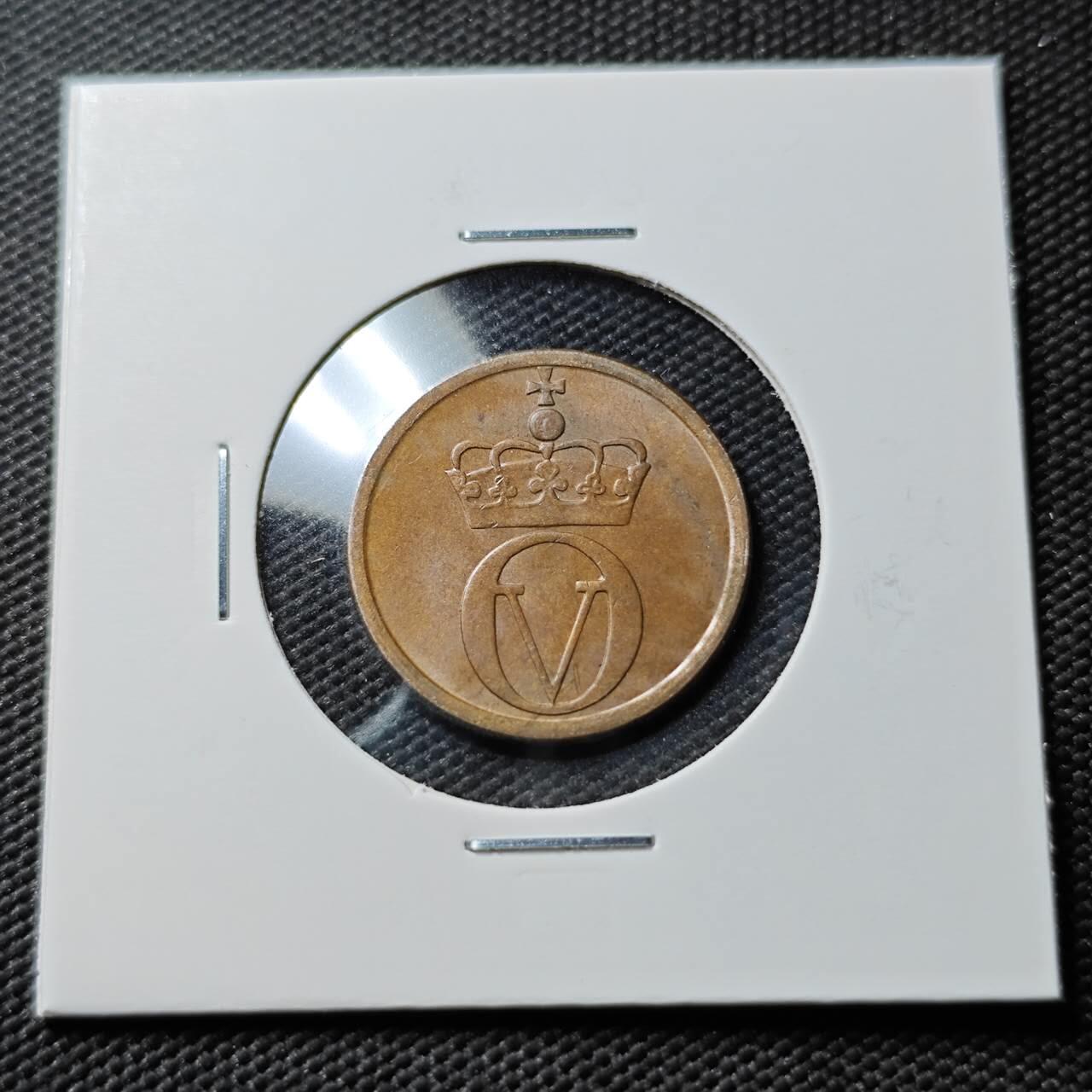 KK钱币收藏小铺  第383期  2月预留时间 周末发货  1963挪威2欧尔 好品