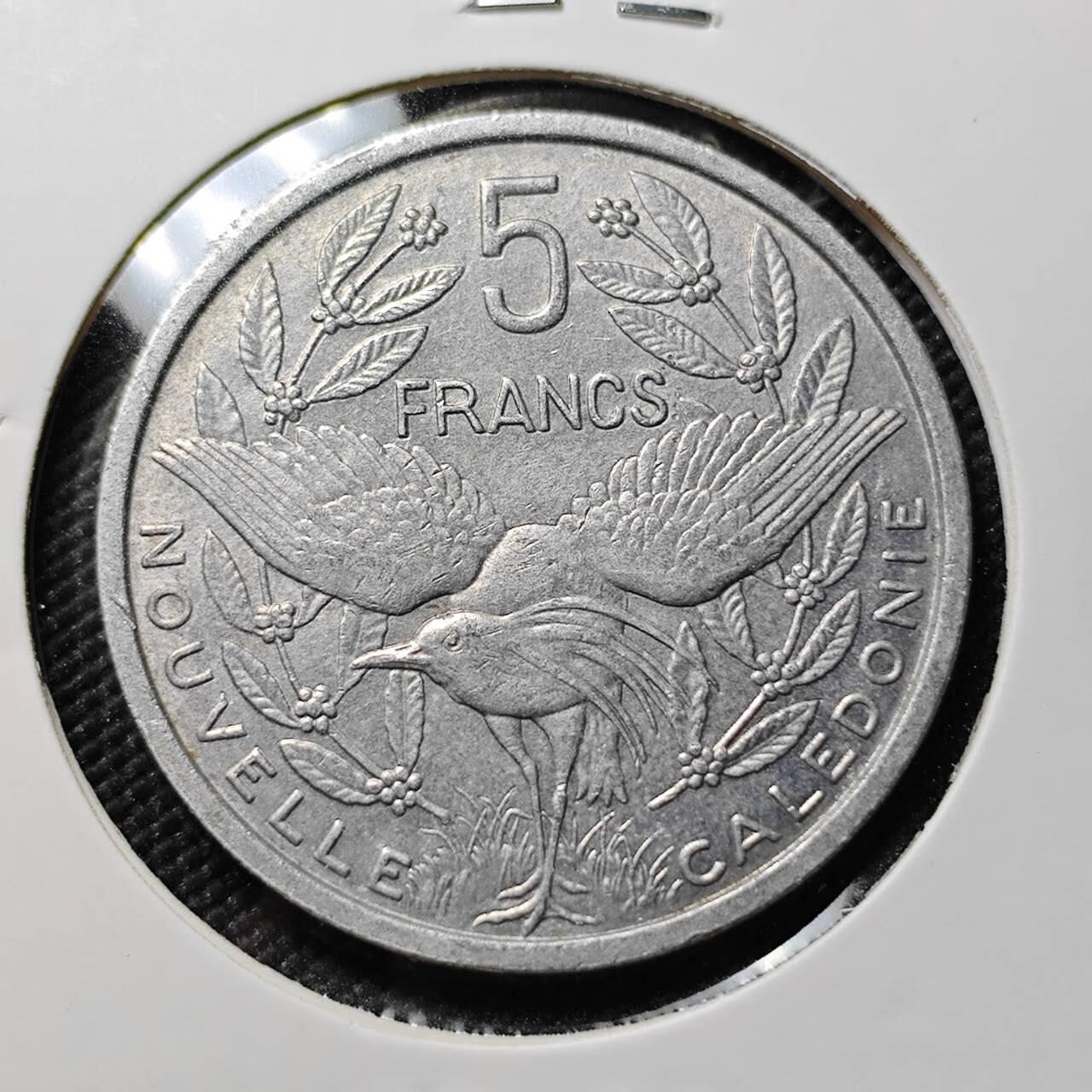 KK钱币收藏小铺  第384期  2月预留时间 周末发货  1952法属新喀里多尼亚5法郎