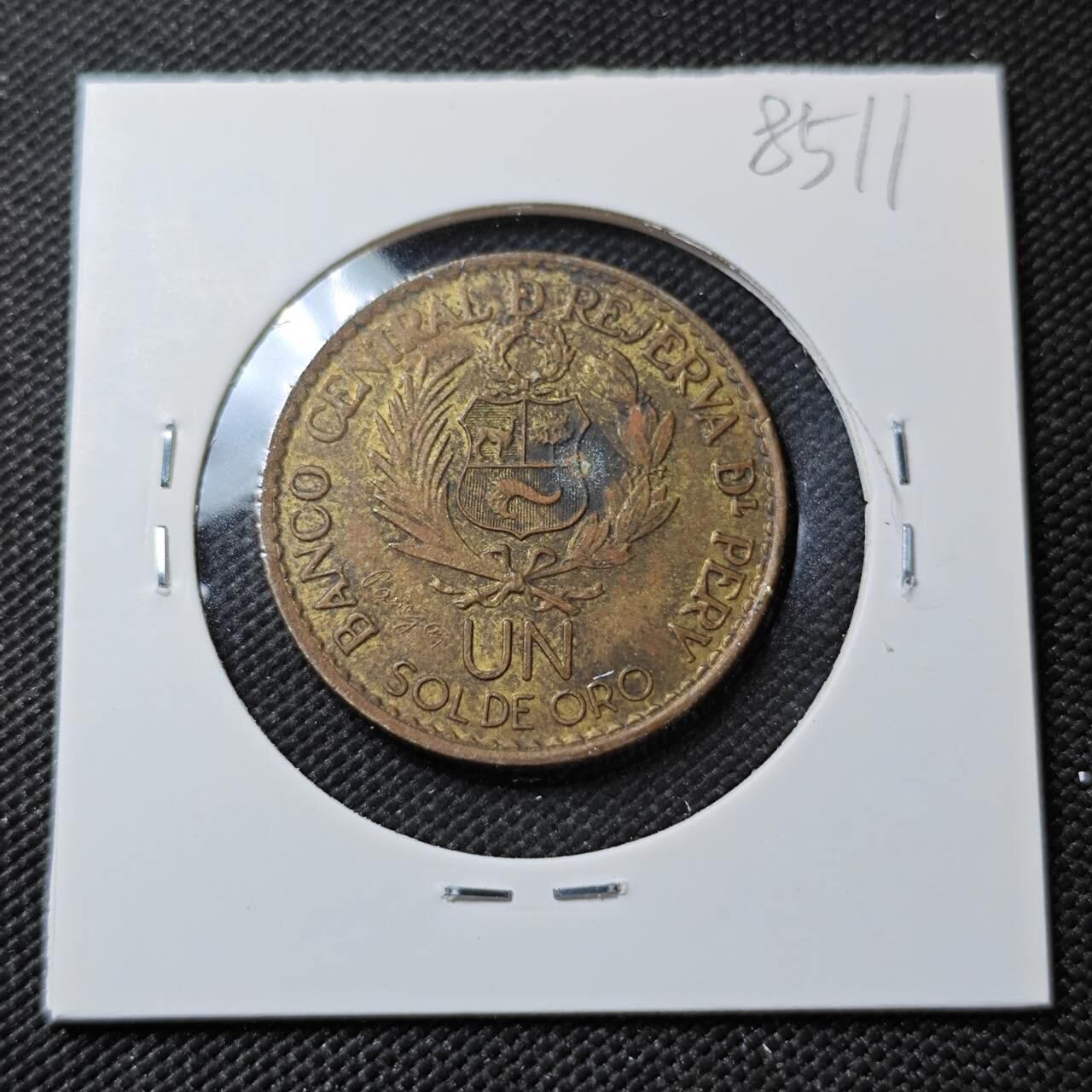 KK钱币收藏小铺  第385期  2月预留时间 周末发货  秘鲁1索尔 利马造币厂纪念币